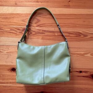 Vintage Y2K 90’s Green Leather Shoulder Handbag Purse